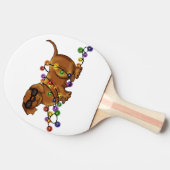 Glanzende Hond Tafeltennisbatje (Zijkant)
