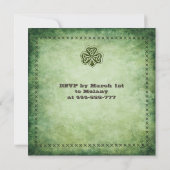 glanzende Ierse shamrock Saint Patrick's Inv Kaart (Achterkant)