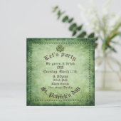 glanzende Ierse shamrock Saint Patrick's Kaart (Staand voorkant)