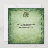 glanzende Ierse shamrock Saint Patrick's Kaart (Achterkant)