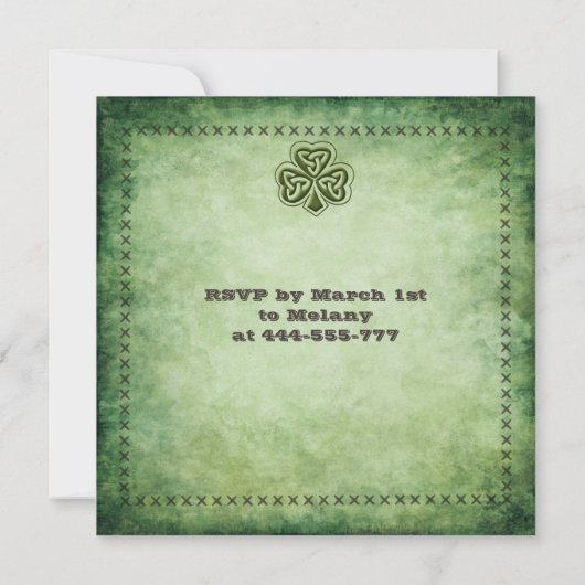  glanzende Ierse shamrock Saint Patrick's Kaart (Achterkant)