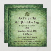  glanzende Ierse shamrock Saint Patrick's Kaart (Voorkant / Achterkant)