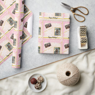 Glanzende ingelijste foto, met monogram cadeaupapier