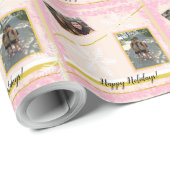 Glanzende ingelijste foto, met monogram cadeaupapier (Rol Hoek)