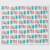 Glanzende Inpakpapier Popsicles (Vlak)