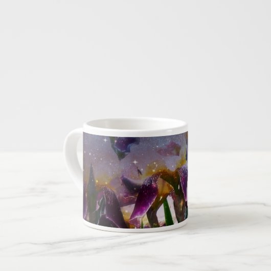 Glanzende Irissen Espresso Kop (Links)