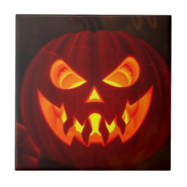 Glanzende Jack-O-Lantern Halloween Keramische Tege Tegeltje