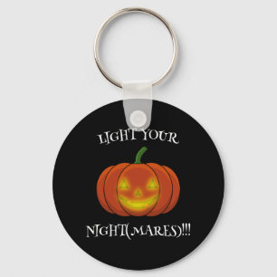 Glanzende Jack-o'-Lantern - Licht uw nachtmerries Sleutelhanger