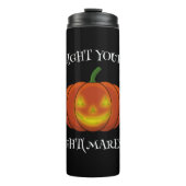 Glanzende Jack-o'-Lantern - Licht uw nachtmerries  Thermosbeker (Voorkant)