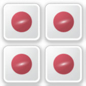 Glanzende Japanse vlag Sticker (Voorkant)
