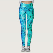 Glanzende juweelkleur op aangepaste moderne leggings (Voorkant)