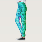 Glanzende juweelkleur op aangepaste moderne leggings (Links)