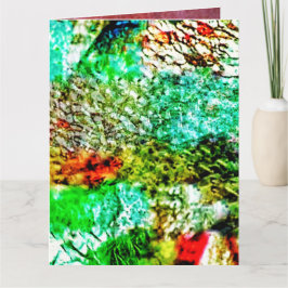 Glanzende kalmerende abstracte Vouwkaart, Geel Kaart