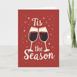 Glanzende Kerst Drinkkaart Kaart