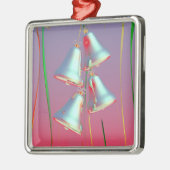 Glanzende Kerst Zilveren Bellen Metalen Ornament (Links)