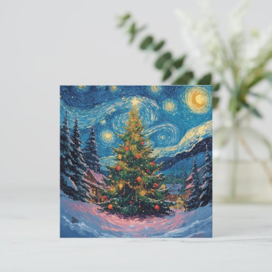 Glanzende kerstboom (Staand voorkant)