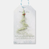 Glanzende kerstboom cadeaukaartjes cadeaulabel (Voorkant)