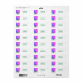 Glanzende kerstboom etiket (Full Sheet)