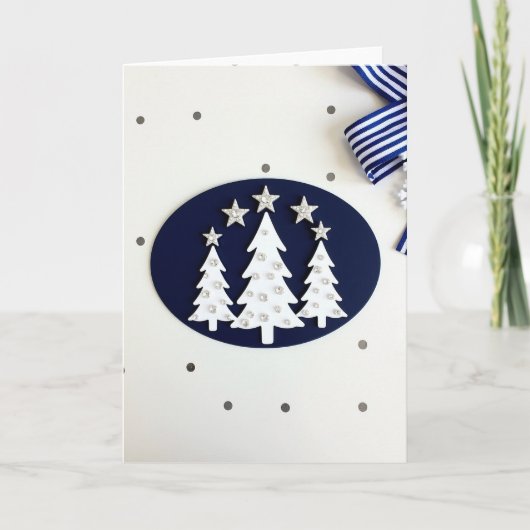 Glanzende Kerstboom Kaart (Voorkant)