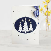 Glanzende Kerstboom Kaart (Gele Bloem)