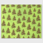 Glanzende kerstboom op abstract groen papier (Vlak)