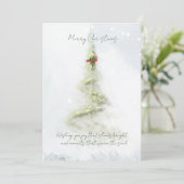 Glanzende Kerstboom Plat Kerstkaart (Staand voorkant)