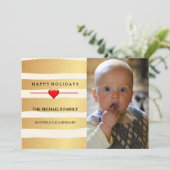 Glanzende Kerstkaart (Staand voorkant)