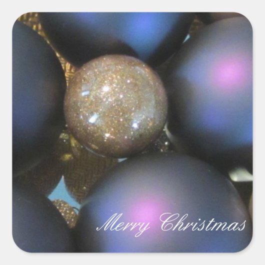 Glanzende Kerstversieringen Vierkante Sticker (Voorkant)