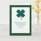 Glanzende Klavertjes St. Patrick's Day Kaart (Gele Bloem)