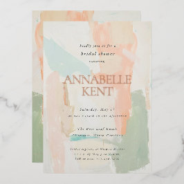 Glanzende kleurrijke pastel lente zomer Vrijgezell Folie Uitnodiging