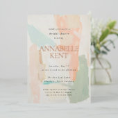 Glanzende kleurrijke pastel lente zomer Vrijgezell Folie Uitnodiging (Staand Voorkant)