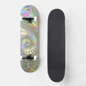 Glanzende Kleurrijke Spiraalvormige Fractal Digita Persoonlijk Skateboard (Voorkant)