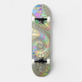 Glanzende Kleurrijke Spiraalvormige Fractal Digita Persoonlijk Skateboard (Voorkant)