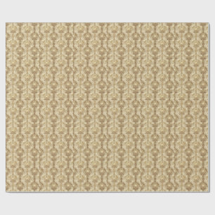 Glanzende Koninklijke Luxe Gouden Damast Bloempatr Cadeaupapier