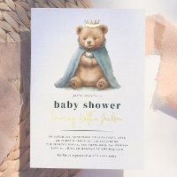Glanzende Koninklijke Teddybeer Prins Jongen Baby