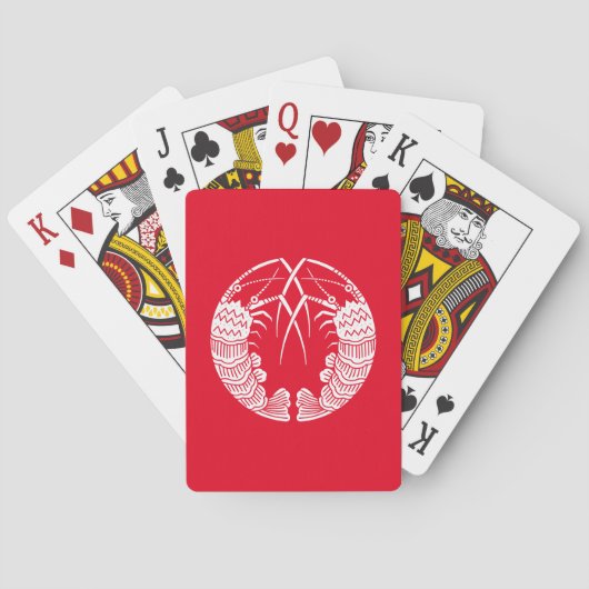 Glanzende kreeften spelen kaarten (Achterkant)