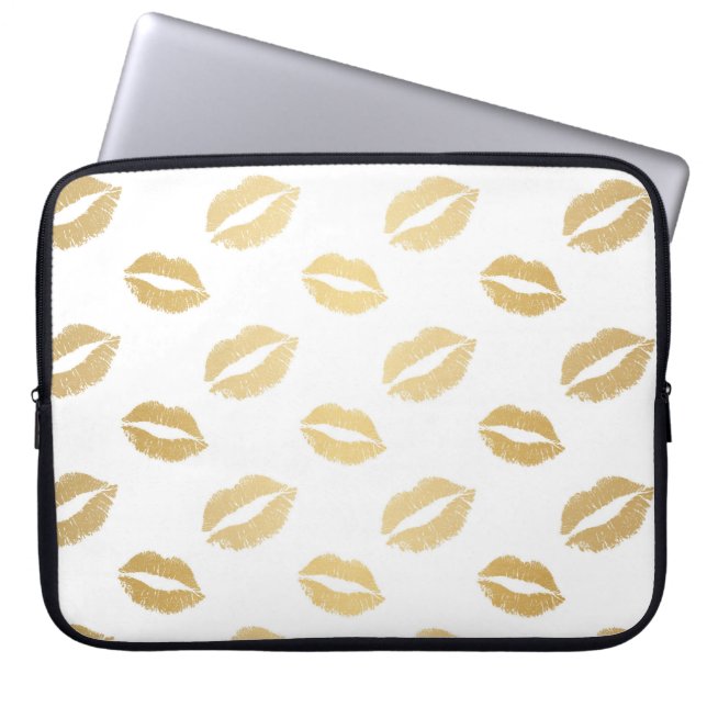 Glanzende Kusjes Laptop Sleeve (Voorkant)