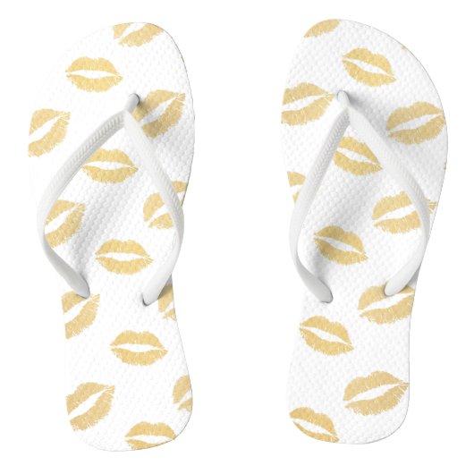 Glanzende Kusjes Teenslippers (Voetbed)