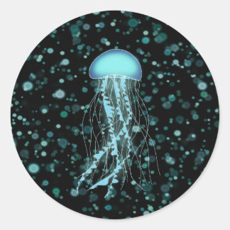 Glanzende kwal ronde sticker