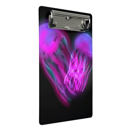 Glanzende kwallen Paars Mini Klembord (Schuin)