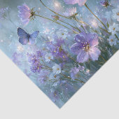 Glanzende lavendel vlinder weide decoupage tissuepapier (Detail)