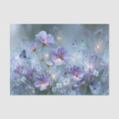 Glanzende lavendel vlinder weide decoupage tissuepapier (Voorkant)