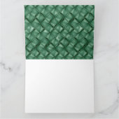 Glanzende lederen textuur 3 bedankkaart (Binnen)