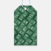Glanzende lederen textuur 3 cadeaulabel (Achterkant)