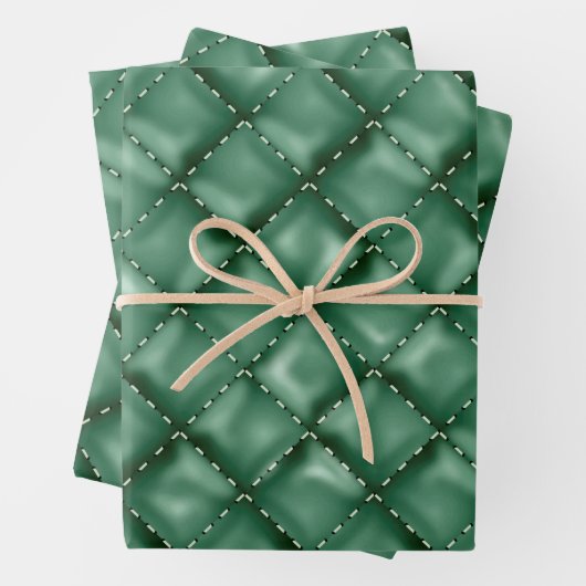 Glanzende lederen textuur 3 inpakpapier vel (In situ)