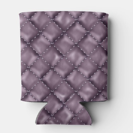 Glanzende lederen textuur blikjeskoeler (Achterkant)