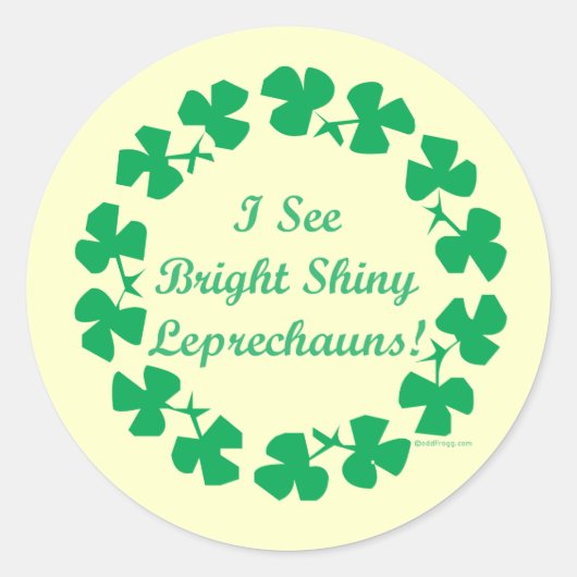 Glanzende Leprechauns St. Patrick's Day Stickers (Voorkant)