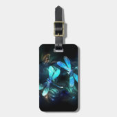 Glanzende Libellenmeer Bagagelabel (Voorkant verticaal)