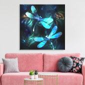 Glanzende Libellenmeer Canvas Afdruk (Insitu (Woonkamer))