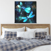 Glanzende Libellenmeer Canvas Afdruk (Insitu (Slaapkamer))